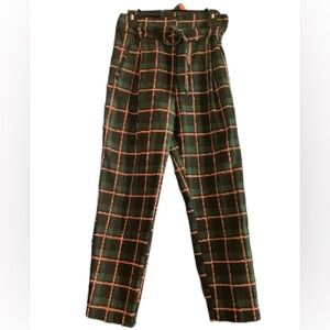 Topshop Women’s Plaid High-Waist Trousers Pants Slacks UK 10 | US 6 | EUR 38